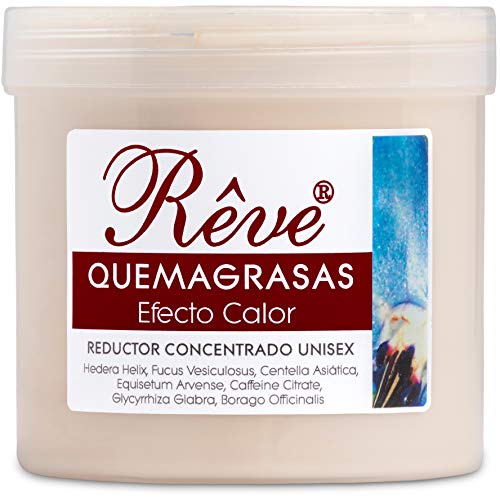 REVE Quemagrasas Efecto Calor - Gel de crema reafirmante adelgazante anticelulítica potente reductora de abdomen, caderas y glúteos para hombre y mujer de 500 ml.