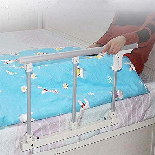 Riel Cama Ancianos, Barandillas Camas Adultos, Protector Manija de Asistencia de Seguridad, Barra Agarre Plegable para la Cabecera para el Cuidado del Hogar en El Hospital, 70x40 cm ( Color : Silver )