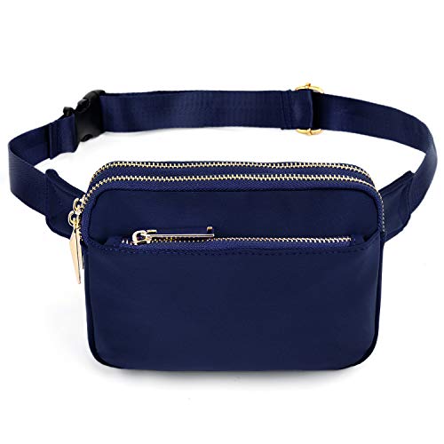 Riñoneras de Moda - UTO Riñonera Deportiva, Impermeable Viaje Cinturón, Bolso Bandolera Bolso de la Cintura, Peso Ligero Estupendo para Mujer Hombre Azul