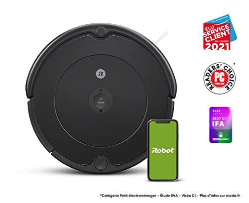 Robot aspirador con conexión Wi-Fi iRobot Roomba 692 - Sistema de limpieza en tres fases - Sugerencias personalizadas - Compatible con tu asistente de voz