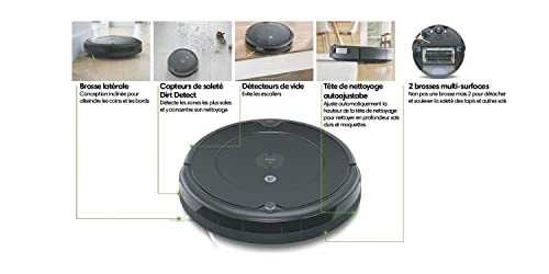 Robot aspirador con conexión Wi-Fi iRobot Roomba 692 - Sistema de limpieza en tres fases - Sugerencias personalizadas - Compatible con tu asistente de voz