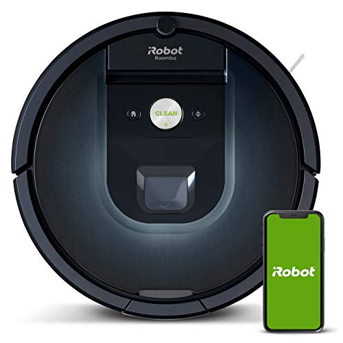 Robot aspirador Wi-Fi iRobot Roomba 981 - 2 cepillos goma multisuperficie - Mascotas - Recarga y reanuda - Sugerencias personalizadas - Compatible asistente voz y Coordinación Imprint - Más potencia