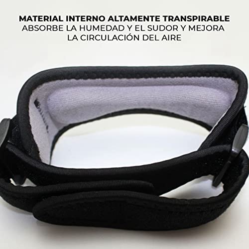 Rodillera Ajustable | Cinta rotuliana | Protector de Rodilla con Correa | Soporte de compresión de articulación para Correr | Rodilleras para Reducir Dolor de meniscos | Pack de 2 Unidades.