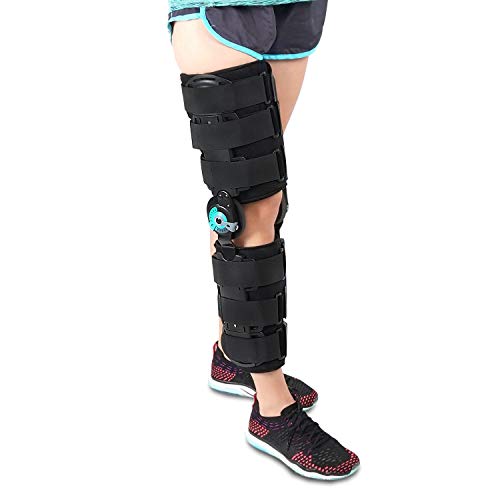 Rodillera con Bisagra Soles (Universal) – Estabilización para la pierna desde el muslo hasta el tobillo – Ideal para la Recuperación Post Lesión Debido a cirugías ACL, PCL, MCL o LCL – Unisex