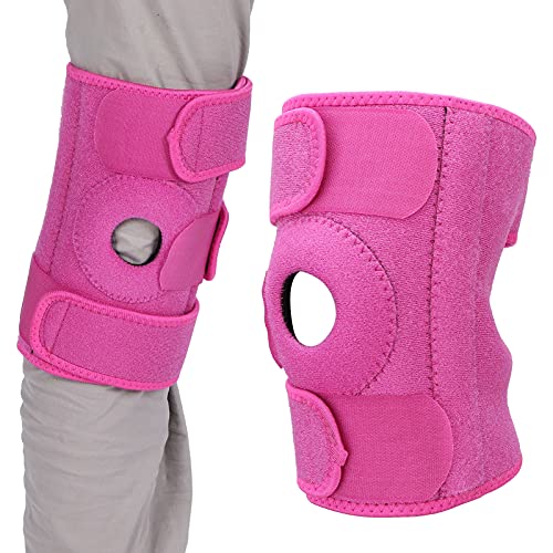 Rodillera, Kenn Protection Brac Absorción De Golpes Resistente Al Desgaste Alivio Del Dolor Refuerzo Anillo Estabilizador Alta Estabilidad Para La Recuperación De La Rodilla(Rosa roja)