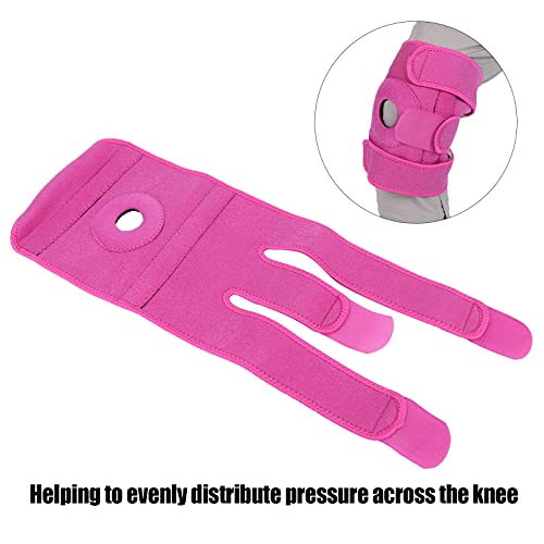 Rodillera, Kenn Protection Brac Absorción De Golpes Resistente Al Desgaste Alivio Del Dolor Refuerzo Anillo Estabilizador Alta Estabilidad Para La Recuperación De La Rodilla(Rosa roja)