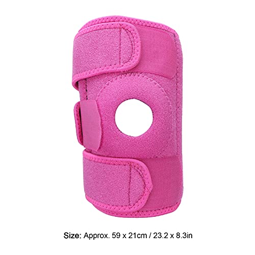 Rodillera, Kenn Protection Brac Absorción De Golpes Resistente Al Desgaste Alivio Del Dolor Refuerzo Anillo Estabilizador Alta Estabilidad Para La Recuperación De La Rodilla(Rosa roja)