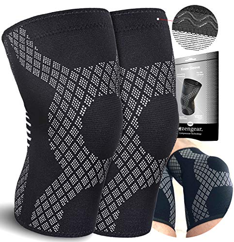 Rodillera para hombre y mujer - Rodillera deportiva con la mejor compresión de rótula para menisco y artritis, correr, crossfit, levantamiento de pesas, sentadillas (paquete individual) (Small)