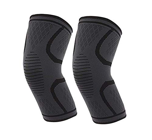 Rodilleras Deportivas Rodillera de Compresión Rotuliana Ortopédica Elástica Antideslizante y Transpirable, para Menisco, Ligamentos, Crossfit, Voleibol, Fútbol, Correr, Ciclismo - 1 Par