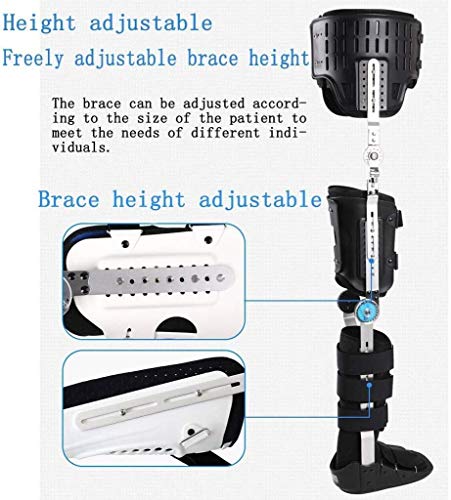 Rodilleras médicas Pedales Estaticos Rodilla Tobillo Pie Fijación Ortesis, cómodo ajustable en el tobillo del pie Ortesis Brace, Pierna fractura, pie y Ortesis de las extremidades inferiores, Leftleg
