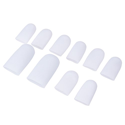 ROSENICE Protectores dedos pie de gel Tubo de Pies de silicona para Ampollas Callos 5 pares