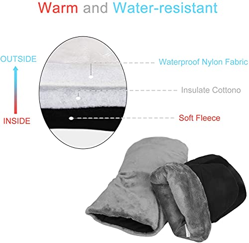 Saco de mano extra grueso para cochecito de bebé, impermeable, anticongelante, funda de mano, guantes para cochecito de bebé de invierno para padres y cuidadores