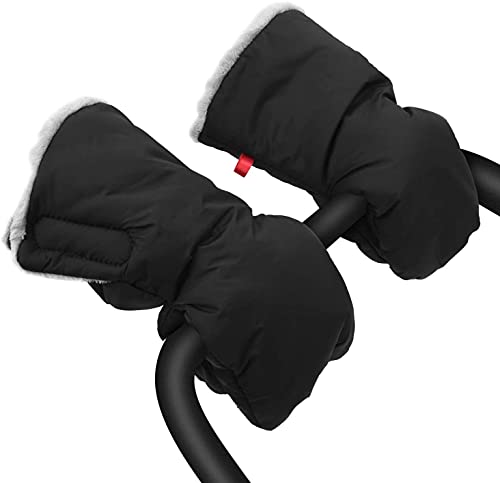 Saco de mano extra grueso para cochecito de bebé, impermeable, anticongelante, funda de mano, guantes para cochecito de bebé de invierno para padres y cuidadores