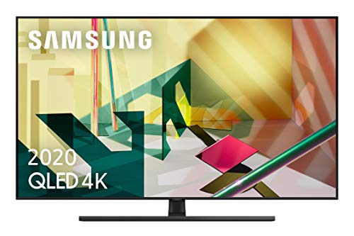 Samsung QLED 2020 65Q70T - Smart TV de 65" 4K UHD, Inteligencia Artificial, HDR 10+, Multi View, Ambient Mode+, One Remote Control y Asistentes de Voz Integrados, con Alexa integrada