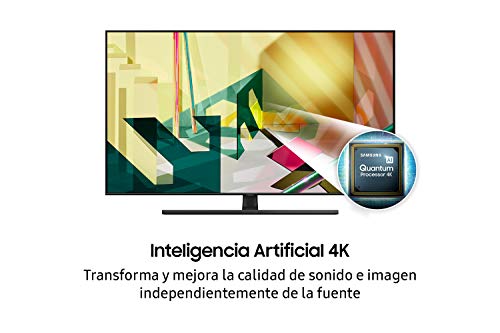 Samsung QLED 2020 65Q70T - Smart TV de 65" 4K UHD, Inteligencia Artificial, HDR 10+, Multi View, Ambient Mode+, One Remote Control y Asistentes de Voz Integrados, con Alexa integrada