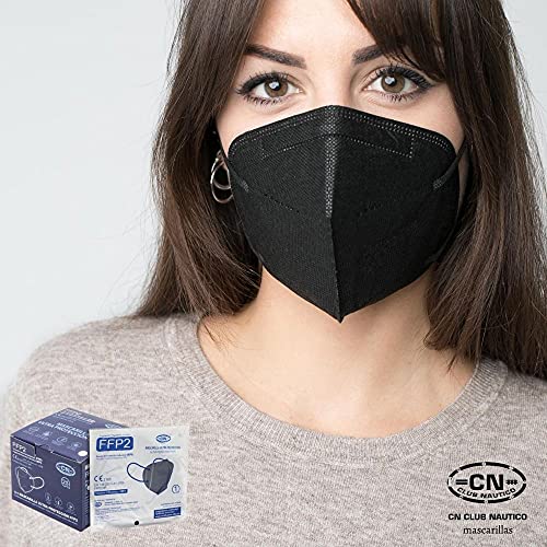 SANIVENDING Mascarilla FFP2 (EPI) 5 capas Homologada España + Ajustador | caja 25 uds (Negro)