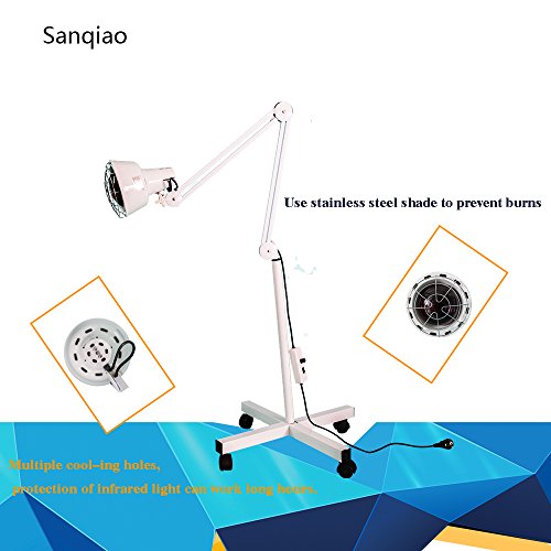 Sanqiao 275W Lámpara Flexible Infrarroja para Termoterapia en Pie con Ruedas, Alivio para Dolores Musculares