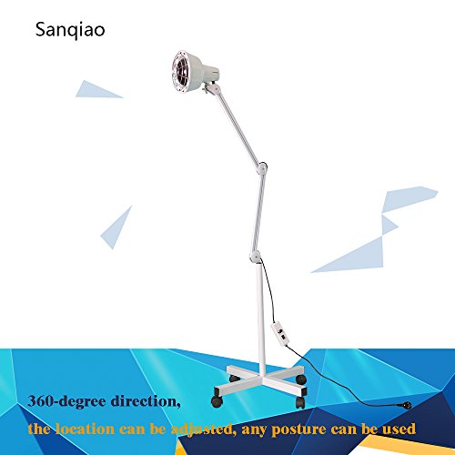 Sanqiao 275W Lámpara Flexible Infrarroja para Termoterapia en Pie con Ruedas, Alivio para Dolores Musculares