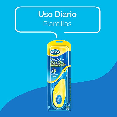 Scholl Gel Activ Pack de 2 pares de plantillas uso diario + Sport Para Hombre, Talla 40-46.5, Total 4 Plantillas