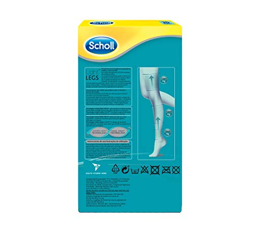 Scholl Medias de Compresión Ligera Mujer Light Legs 60DEN, Color Negro, M