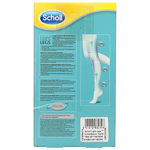 Scholl Medias de Compresión Ligera Mujer Light Legs 60DEN, Color Negro, M