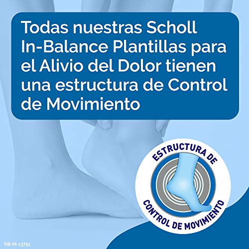 Scholl Plantilla In-Balance Para El Alivio Del Dolor De Talón Y Tobillo Adecuado para Fascitis Plantar- 1 Par (2uds) - Talla M (40-42)