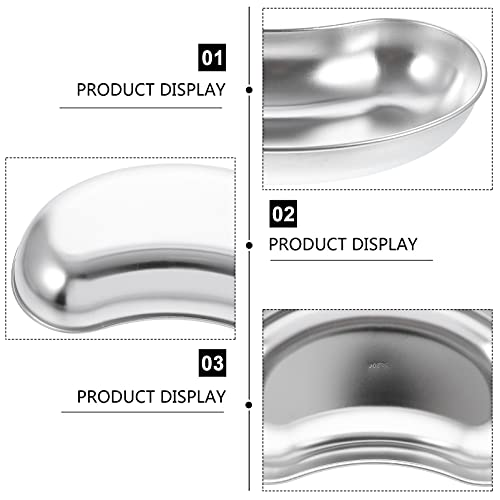 Scicalife Bandeja de Acero Inoxidable para Riñonera Lavabo Emesis Instrumentos de Laboratorio Dental Bandejas Quirúrgicas Bandejas de Metal Organizador de Bandeja Médica para Aderezos