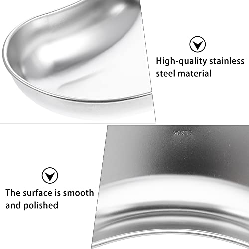 Scicalife Bandeja de Acero Inoxidable para Riñonera Lavabo Emesis Instrumentos de Laboratorio Dental Bandejas Quirúrgicas Bandejas de Metal Organizador de Bandeja Médica para Aderezos