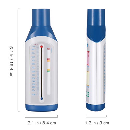 Scicalife Medidor de Flujo Máximo - Monitor de Flujo Dual Espiratorio de Rendimiento Pulmonar - Ejercicio Respiratorio Preciso Y Fácil de Leer para Los Pulmones para Adultos