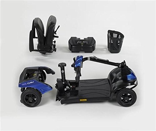 Scooter eléctrico Colibri, 12 Ah y 4 ruedas para mayores, color azul