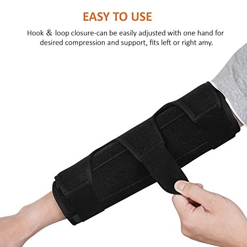 Scurnhau Codera para Hombres y Mujeres para Dormir de Noche, Codera de Epicondilitis,Soporte de Codo Ajustable para Fracturas de Codo, Tendinitis, Síndrome del Túnel Cubital (S/M)