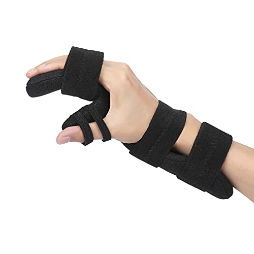 Scurnhau Férula de Mano de Reposo para Trazo, Órtesis Muñequera ,Soporte Funcional para Mano, Túnel Carpiano Nocturno, Muñequera, Inmovilizador de Mano para Roturas Metacarpianas, Tendinitis (L)