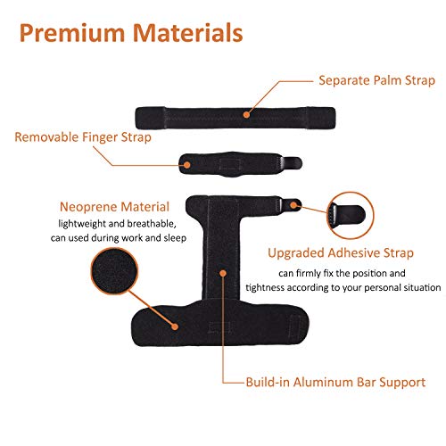 Scurnhau Férula Para Dedo de 2 o 3 Dedos,Férula para Dedo Gatillo, Estabilizador de Aluminio con Soporte para Dedos Ajustable Protector,Férula para Fractura, las fracturas de tendinitis (L/XL)