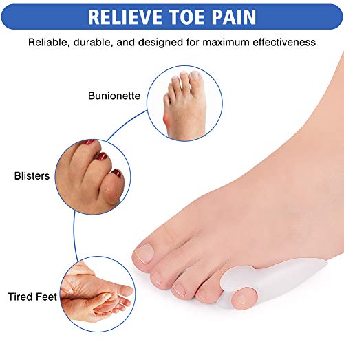 Separador de dedos completo para aliviar el dolor de pies, Gel Correctores de Dedos de Pie Toe Espaciadores protector ejercita tus dedos para tratar y prevenir varios problemas de pies (cubrir)