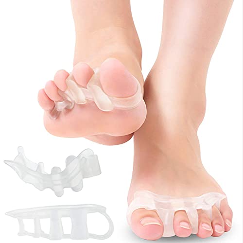 Separador De Dedos De Silicona, Separador De Dedos De Gel, Correctores De Dedos Del Pie, Utiliza Para Hallux Valgus, Dedos En Martillo, Dedos Superpuestos, Para Aliviar El Dolor y La Fricción 2 Pares