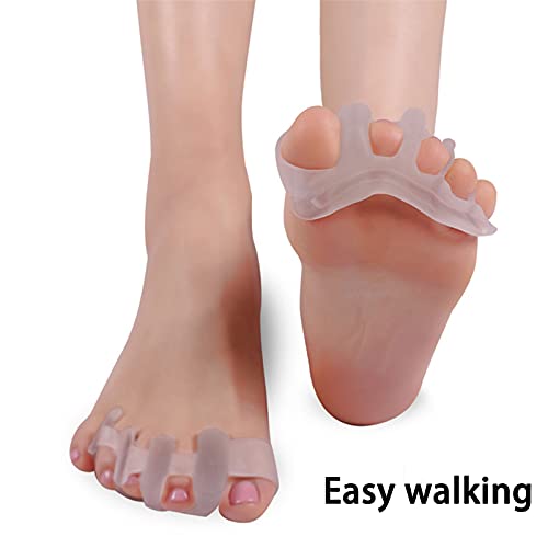 Separador De Dedos De Silicona, Separador De Dedos De Gel, Correctores De Dedos Del Pie, Utiliza Para Hallux Valgus, Dedos En Martillo, Dedos Superpuestos, Para Aliviar El Dolor y La Fricción 2 Pares