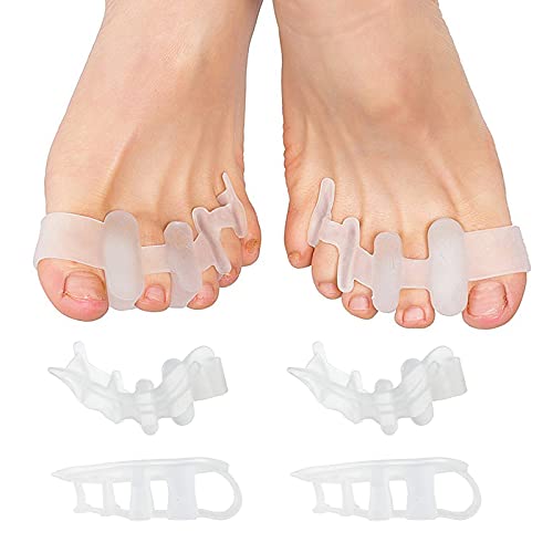 Separador De Dedos De Silicona, Separador De Dedos De Gel, Correctores De Dedos Del Pie, Utiliza Para Hallux Valgus, Dedos En Martillo, Dedos Superpuestos, Para Aliviar El Dolor y La Fricción 2 Pares