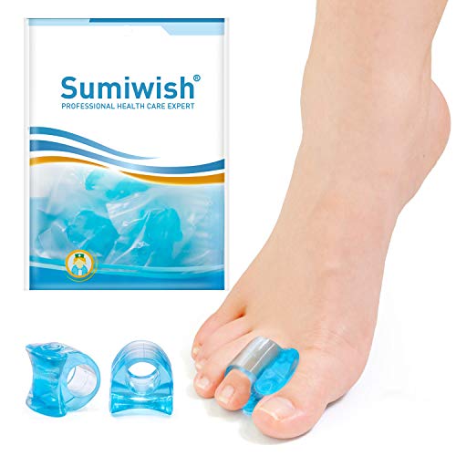 Separador de dedos Sumiwish Hallux, [10x] Ampliador de dedos grande, Separador de dedos de silicona, Corrección de dedos superpuestos, Dedo en martillo, Alivio del dolor