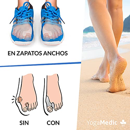 Separador Dedos Pie transparente [6x], silicona mejorada, 0% BPA, Talla única - Silicona gel suave, no es corrector de juanetes hallux valgus sostenida