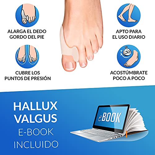 Separador Dedos Pie transparente [6x], silicona mejorada, 0% BPA, Talla única - Silicona gel suave, no es corrector de juanetes hallux valgus sostenida