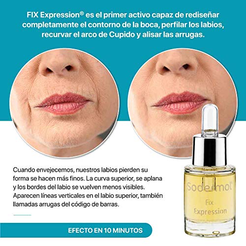 Serum facial antiarrugas efecto botox orgánico corrector facial antiedad aceite hidratante elimina lineas de expresion en contorno de ojos y labios cosmetica natural Fix Expression®