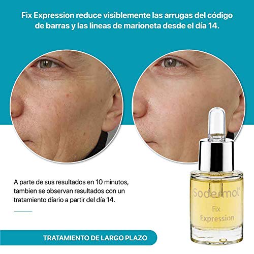 Serum facial antiarrugas efecto botox orgánico corrector facial antiedad aceite hidratante elimina lineas de expresion en contorno de ojos y labios cosmetica natural Fix Expression®