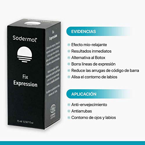 Serum facial antiarrugas efecto botox orgánico corrector facial antiedad aceite hidratante elimina lineas de expresion en contorno de ojos y labios cosmetica natural Fix Expression®