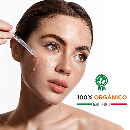 Sérum Vitamina C Facial 60 ml con Ácido Hialurónico Puro Aceite de Semillas de Cáñamo Antiedad Antiarrugas y Antimanchas para Cara y Contorno de Ojos Ideal para Jade Roller o Dermaroller