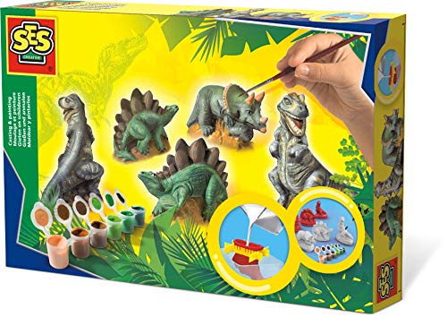 SES Deutschland 01406 - Set para pintar figuras de dinosaurios [importado de Alemania] , color/modelo surtido