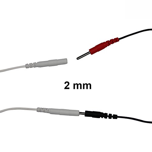 Set 8 electrodos cuadrados axion | Compatible con su electroestimulador TENS y EMS de Cefar Compex | Almohadillas adhesivas con conexión de clavija de 2 mm