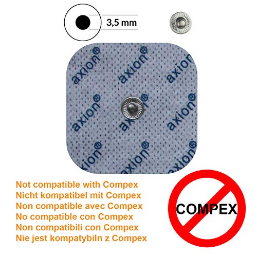 Set de 20 Electrodos axion de 5x5 cm TENS y EMS | Compatibles con su aparato VITALCONTROL y Beurer | Electrodos para TENS | Parches | Electrodos para EMS | Electrodos electroestimulador