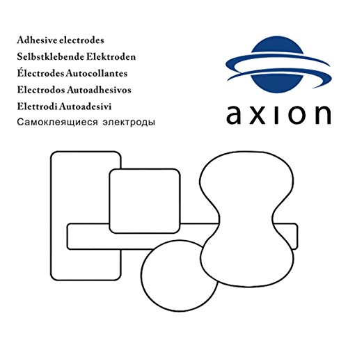 Set de 4 electrodos ovalados compatibles con Panasonic (como: EW6011, EW6021, EW433) de axion | Parches adhesivos para electroestimulador TENS y EMS de Panasonic