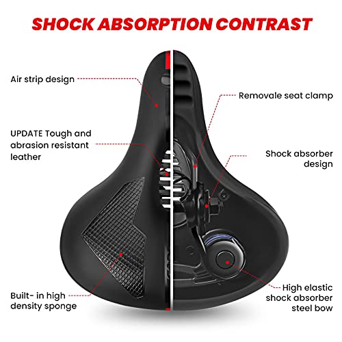 SGODD Sillín de Bicicleta, Asiento de Bicicleta, Sillín de Ciclismo,Cojín cómod, Asiento de Bicicleta de Gel Ergonómico, Reemplazo de sillín de Bicicleta