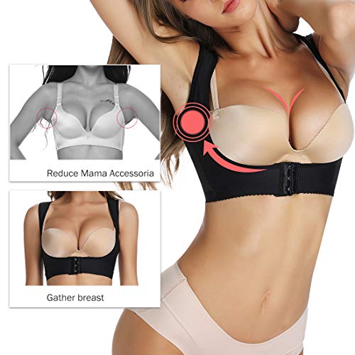 SHAPERIN Corrección de Postura para Mujer Modelador de compresión Figura Superior Sujetador Moldeador Soporte sin Mangas Fajas Corrector de Joroba Levantamiento de Senos Modelador Underbust